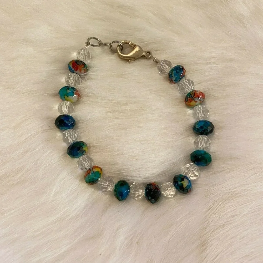 Fairycore Beaded‎ Bracelet Festival Colorful Art to Wear Adjustable Boho 6205
